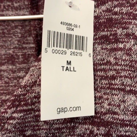 GAP Medium tall tie waist wrap dress purple maroon color - Picture 4 of 7